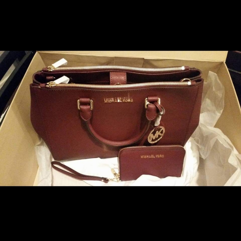 Michael Kors Burgundy Purse